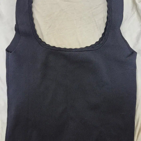 [BUNJANG] ZARA Black Wavy Hem Sleeveless Top / [ZARA] 블랙 물결 나시