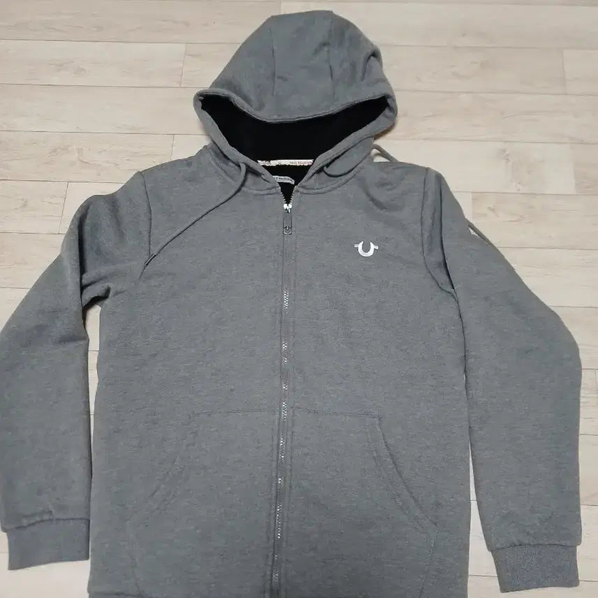 [BUNJANG] True Religion Women's Fleece Hoodie Zip-Up Gray / 트루릴리젼 여성 기모 후드 집업 100