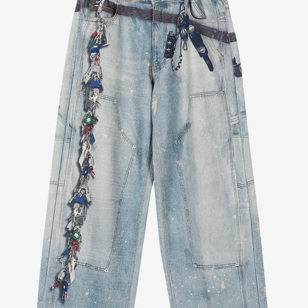 [BUNJANG] Grailz Illusion Chain Denim Pants Size 2 / [2] Grailz 그레일즈 체인 일루전 데님팬츠