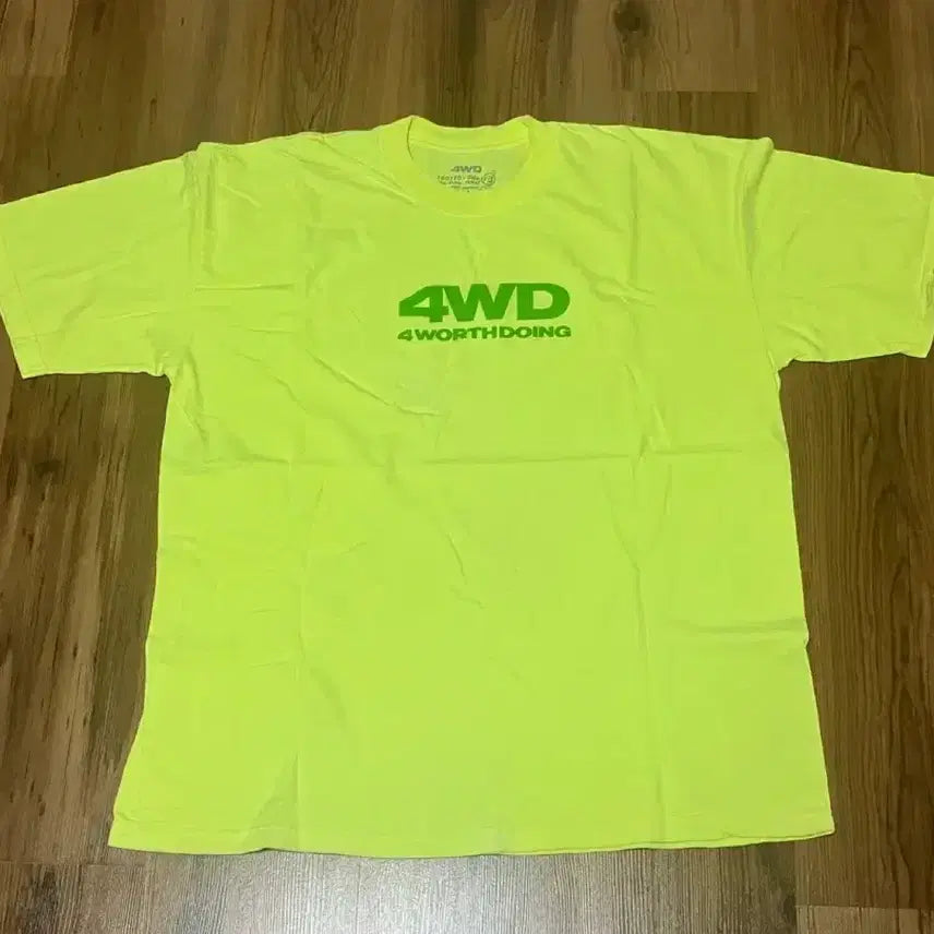[BUNJANG] 4WorthDoing Yellow T-Shirt XL / 포워쓰두잉 4WD 티셔츠 XL 옐로우 # 4worthdoing