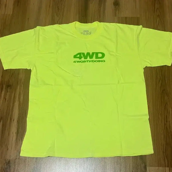 [BUNJANG] 4WorthDoing Yellow T-Shirt XL / 포워쓰두잉 4WD 티셔츠 XL 옐로우 # 4worthdoing