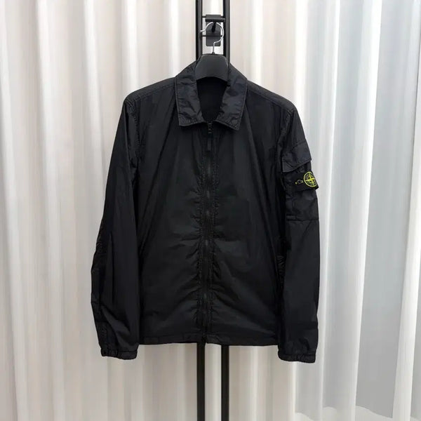 [BUNJANG] Stone Island Crinkle Labs Nylon Jacket Black L / [백화점판 / L] 스톤아일랜드 크링클랩스 나일론 자켓 블랙