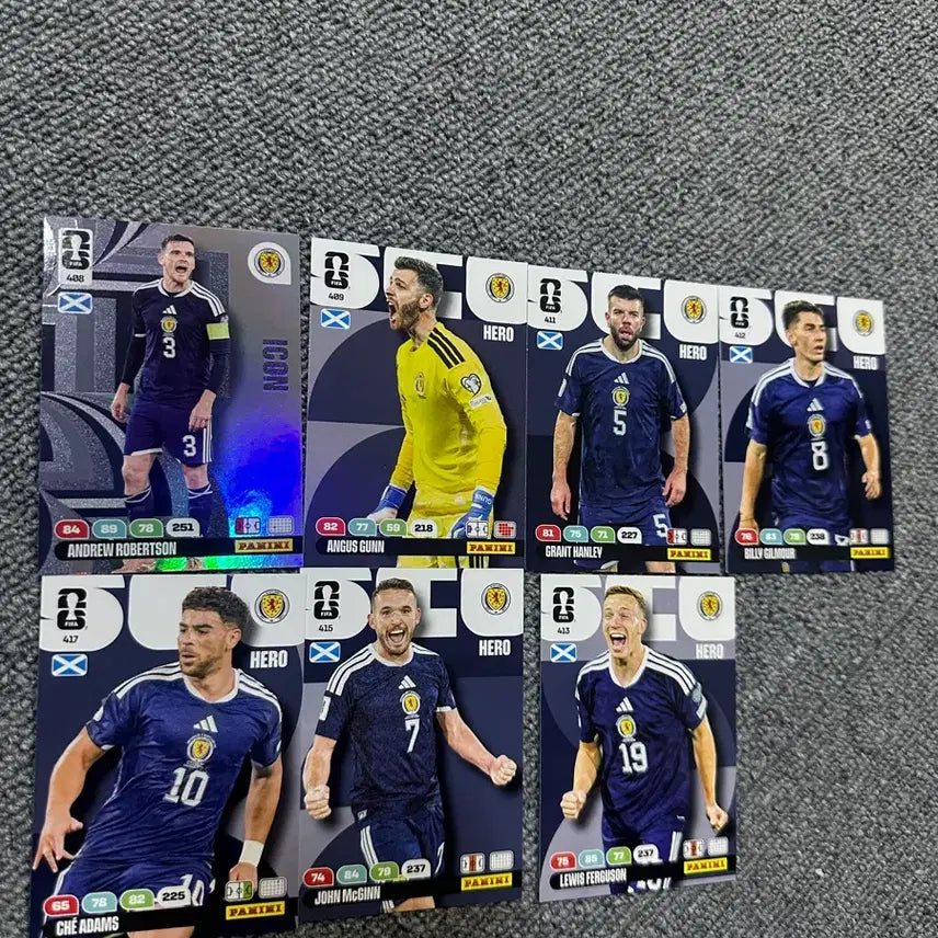 [BUNJANG] Panini World Cup Card Scotland Bundle Set / 파니니 월드컵 카드 스코틀랜드
