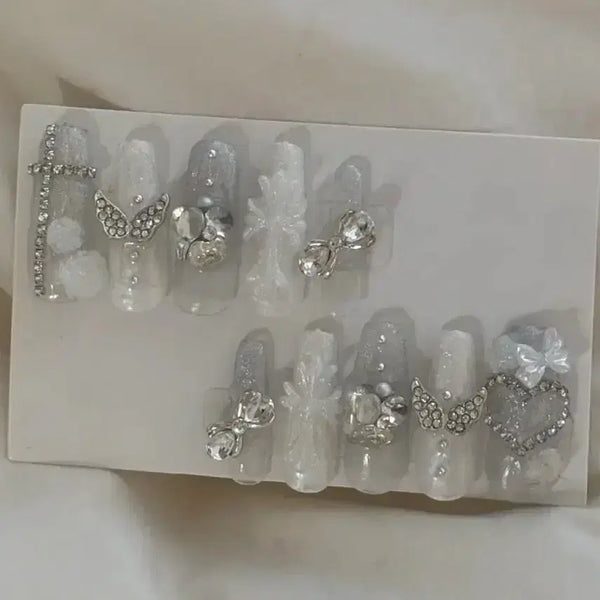 [BUNJANG] Handmade Wedding Nail Tips Set / 웨딩 수제 네일팁