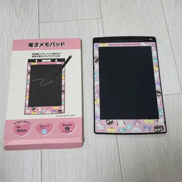 [BUNJANG] Sanrio Characters 2022 Electronic Memo Pad - Kitty, My Melody, Kuromi, Hangyodon, Pochacco, Pompompurin, Cinnamoroll / 22년도 산리오 캐릭터즈 전자 메모패드 키티 마이멜로디 쿠로미 한교동 포차코 폼폼푸린 시나모롤