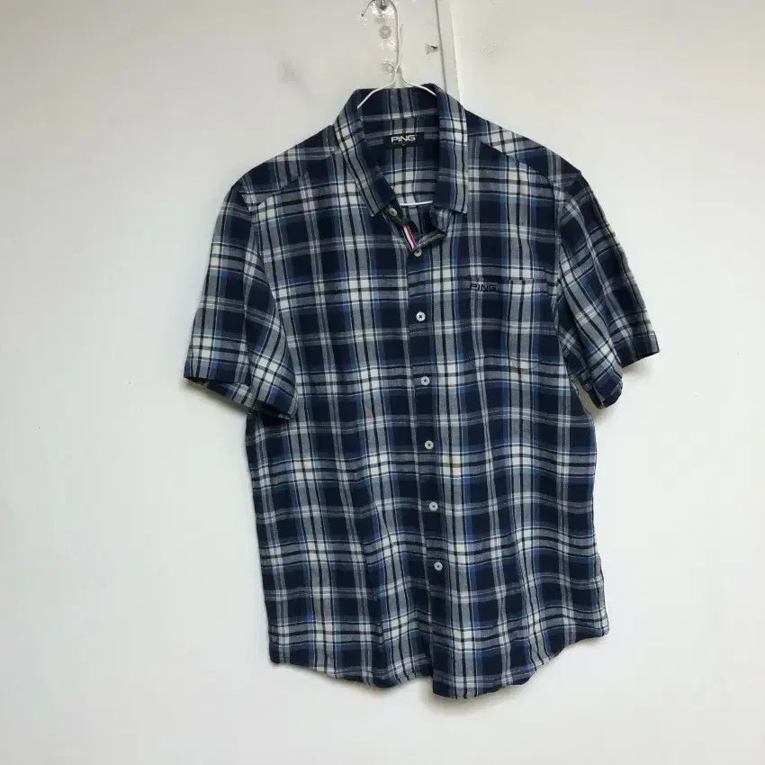 [BUNJANG] Pink Men's Short Sleeve Shirt XL / 핑 남성 반팔 셔츠 105XL@9948