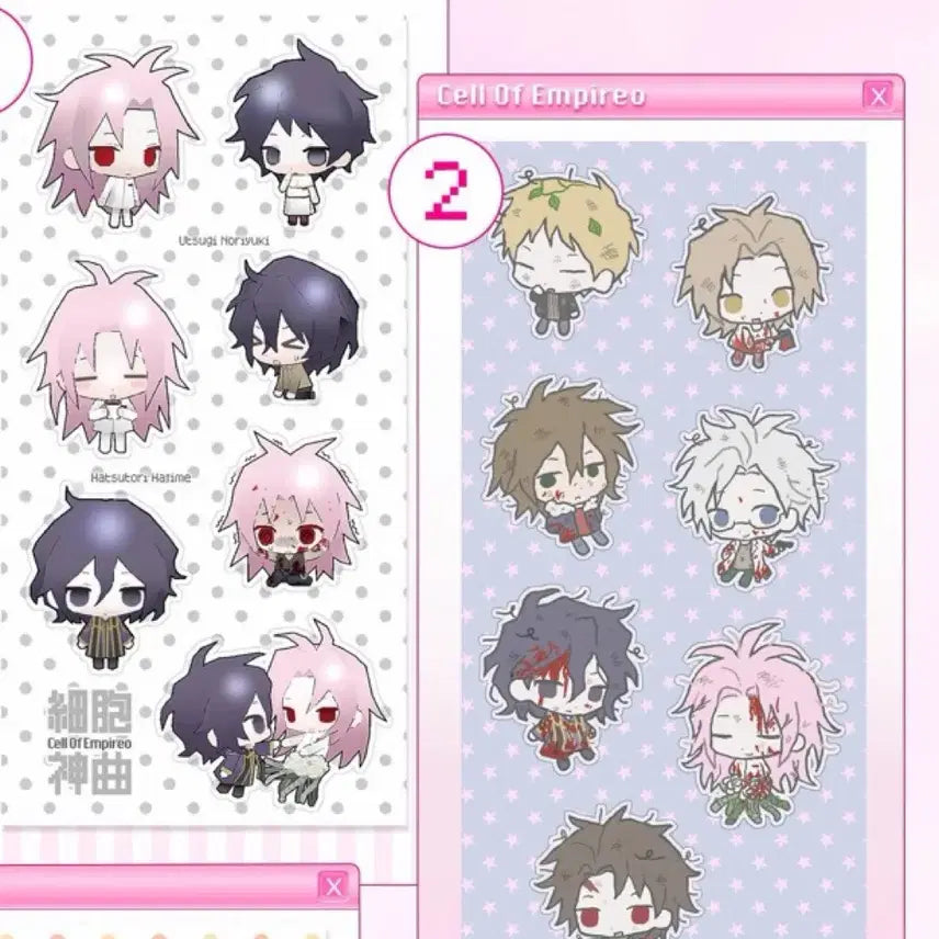 [BUNJANG] Semidol Cellsong Utsuhatsu Seal Sticker Set / 세미돌님 세포신곡 우츠하츠 씰스티커