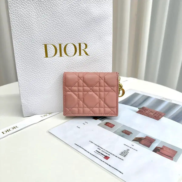 [BUNJANG] Dior Lady Dior Cannage Wallet Pink (Authentic with Appraisal Certificate) / [정품 / 감정서] 디올 레이디 디올 까나쥬 지갑