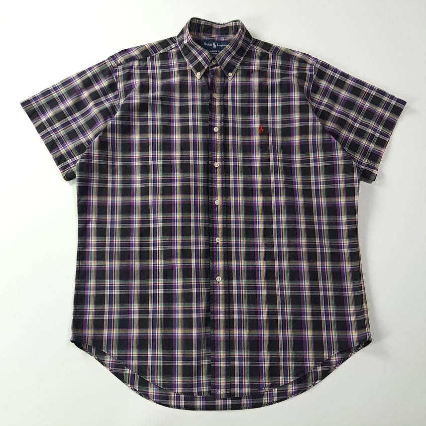 [BUNJANG] Polo Ralph Lauren 2000s Madras Check Short Sleeve Shirt - L / CA071 L 폴로 00s 다크 마드라스 체크 반팔 셔츠 남방
