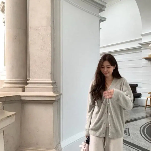 [BUNJANG] Wetheather Lou Raccoon Cardigan / 웨어웨더 루 라쿤 가디건