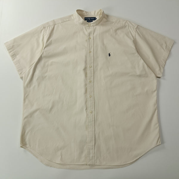 [BUNJANG] Polo 90s BLAKE Band Collar Short Sleeve Shirt Cream White XXL / CA076 2XL 폴로 90s 크림화이트 밴드 카라 반팔 셔츠 남방
