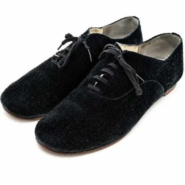 [BUNJANG] Comme des Garçons Suede Flat Shoes Black / 꼼데가르송 스웨이드 플랫슈즈
