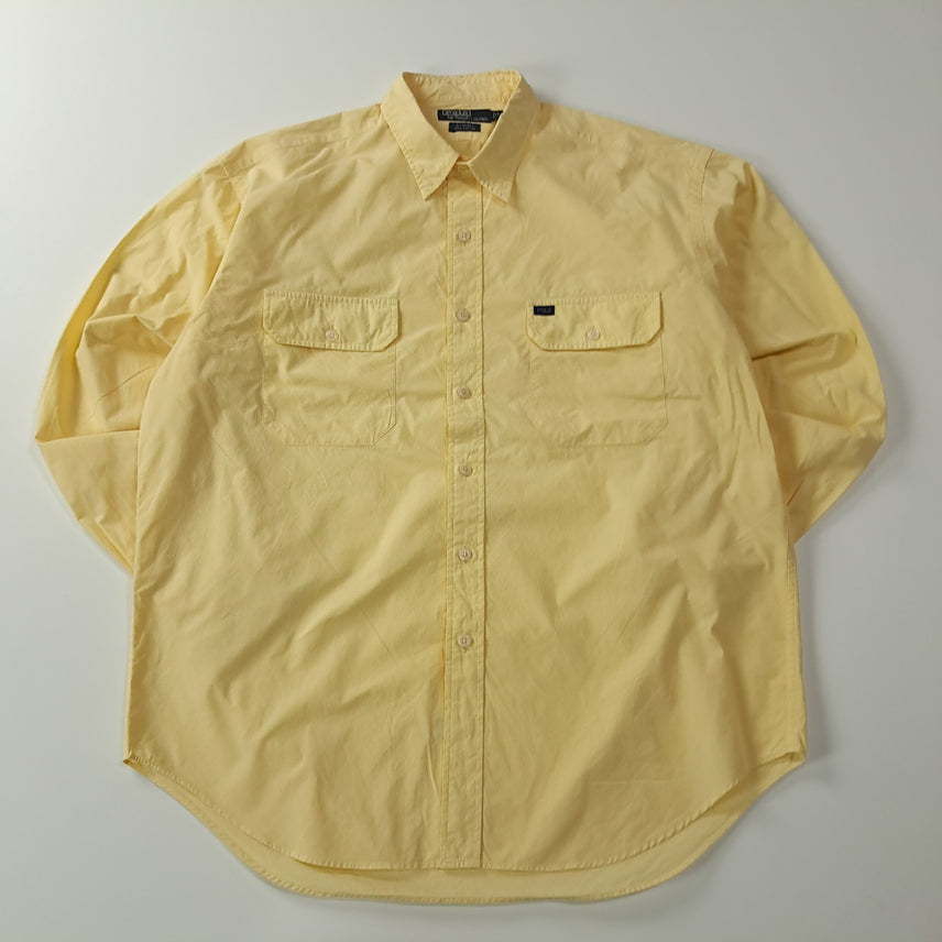 [BUNJANG] Polo 90s Lemon Yellow GI Shirt / CA085 XL 폴로 90s 레몬옐로우 GI 셔츠 남방