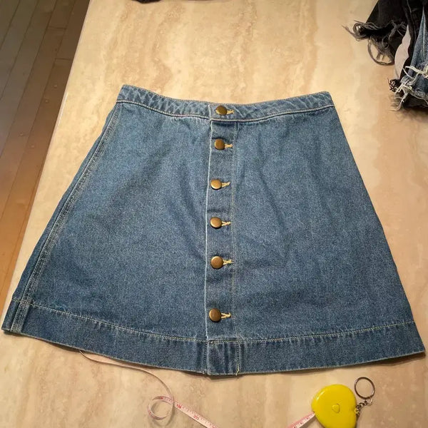 [BUNJANG] American Apparel Y2K Button Denim Mini Skirt / y2k 아메리칸어패럴 버튼 데님 미니 스커트 청치마