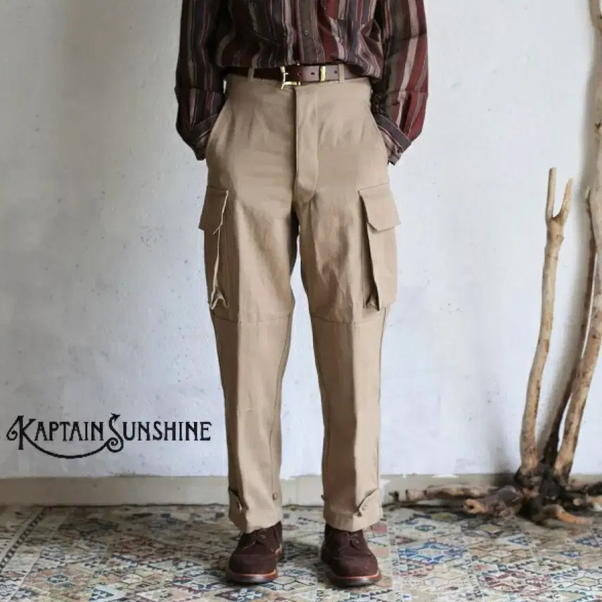 [BUNJANG] Kaptain Sunshine M47 Cargo Pants Beige Cotton Twill (Size 32) / [캡틴선샤인 택보유] M47 카고팬츠 32사이즈