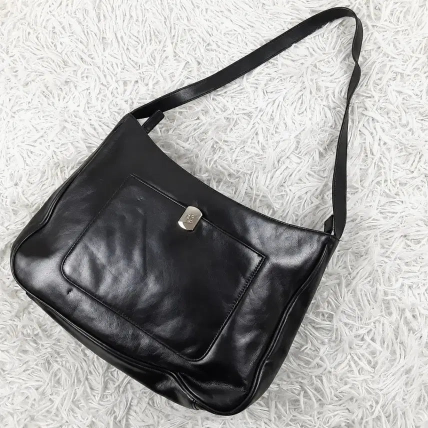 [BUNJANG] Ralph Lauren RRL Double RL Black Cowhide Leather Crossbody Bag / 랄프로렌 소가죽 크로스백 더블알엘 x