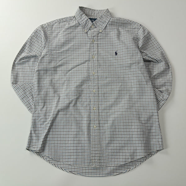[BUNJANG] Polo Ralph Lauren 00s Micro Tattersall Check Shirt / CA097 XL 폴로 00s 블루블랙 마이크로 테터솔 체크 셔츠 남방