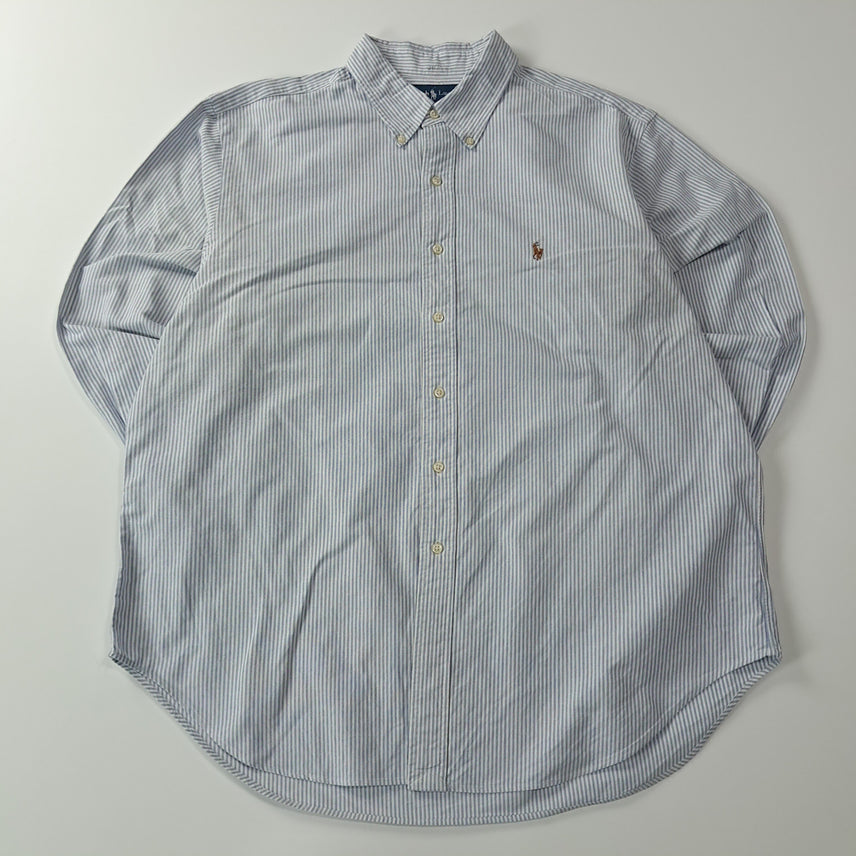 [BUNJANG] Polo Ralph Lauren 00s Classic Blue Stripe Oxford Cotton Button-Down Shirt / CA099 2XL 폴로 00s 클래식블루 스트라이프 셔츠 남방