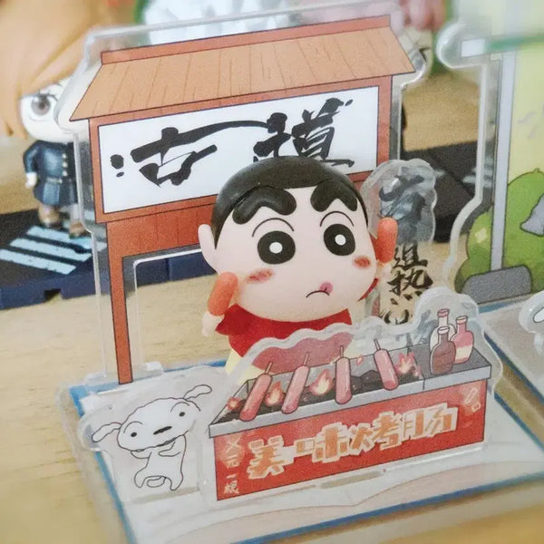 [BUNJANG] Crayon Shin-chan Acrylic Diorama Figure Set (4 Types) / 짱구 피규어 아크릴디오라마 4종 일괄