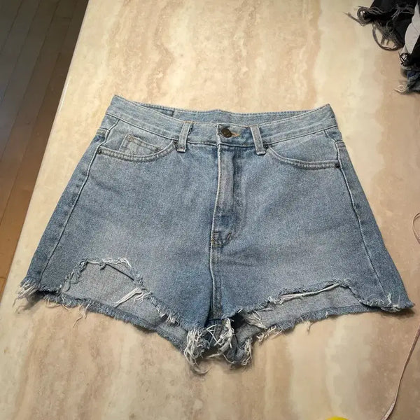 [BUNJANG] Y2K Denim Cut-off Shorts / 새상품 y2k 데님 컷팅 반바지 숏팬츠 핫팬츠