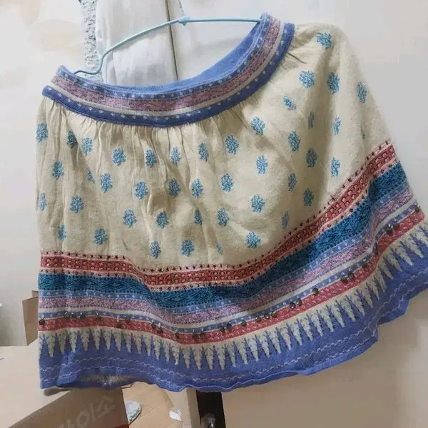[BUNJANG] Thursday Island Patterned Knit Mini Skirt / 써스데이아일랜드 니트스커트