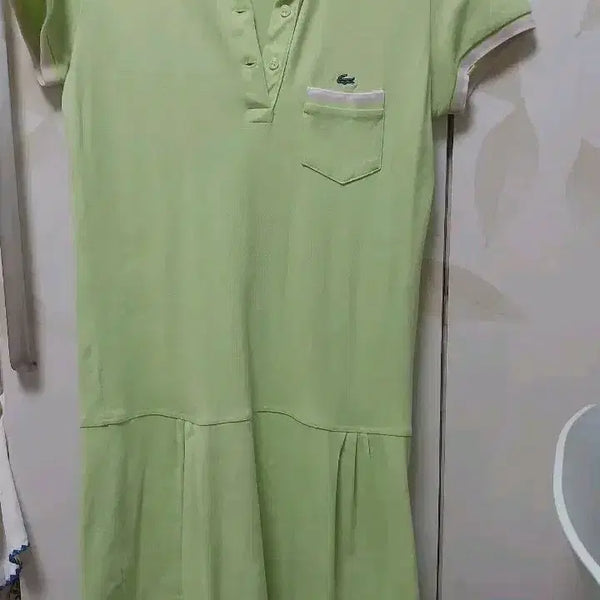 [BUNJANG] Lacoste Pique Dress Lime / 라코스테 피케 원피스 라임
