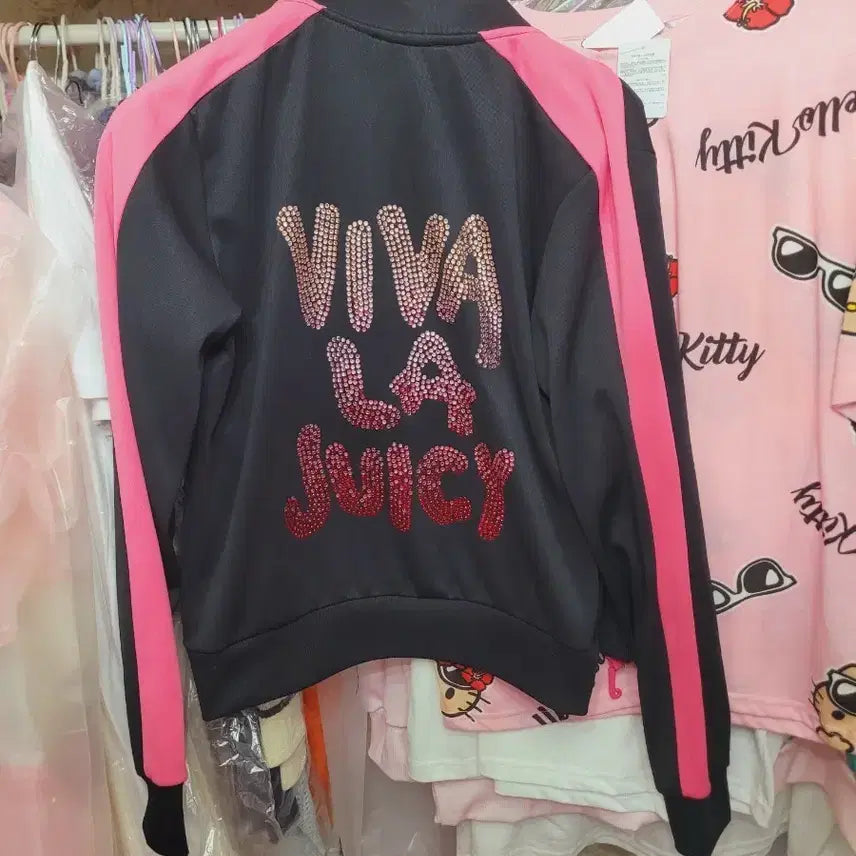 [BUNJANG] Juicy Couture Track Top Jersey Black S / 쥬시꾸뛰르 트랙탑 져지 블랙 핑크S