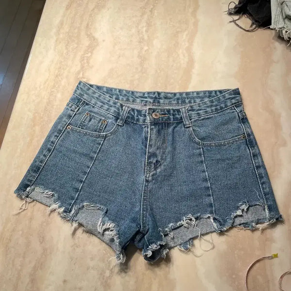 [BUNJANG] Y2K Distressed Denim Shorts / y2k 데미지 데님 반바지 청바지 숏팬츠 핫팬츠 중청