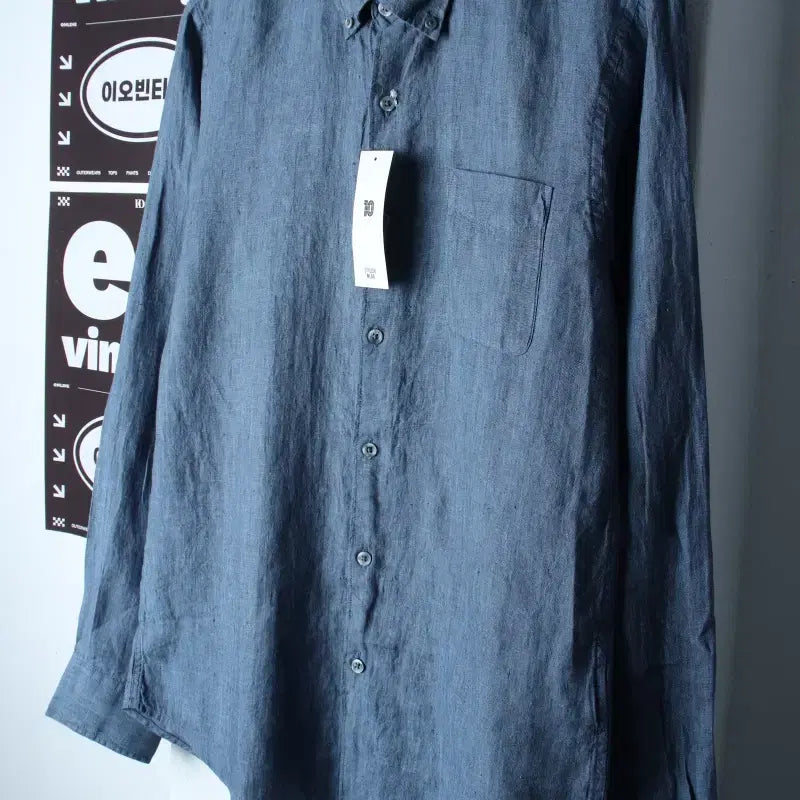 [BUNJANG] TOPTEN Linen Blend Shirt / (M-L) 탑텐 셔츠 남방 새상품 린넨 마 100 무지-H35475