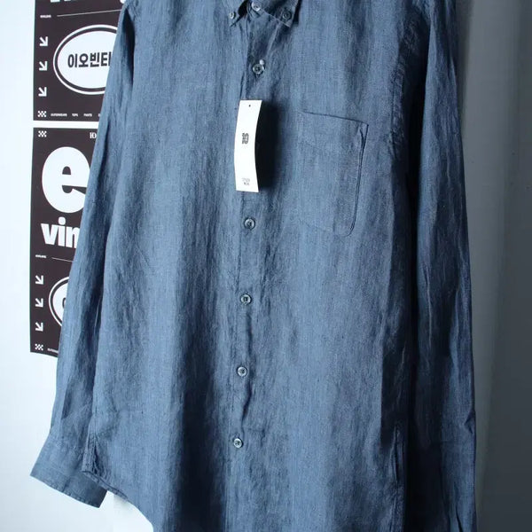 [BUNJANG] TOPTEN Linen Blend Shirt / (M-L) 탑텐 셔츠 남방 새상품 린넨 마 100 무지-H35475