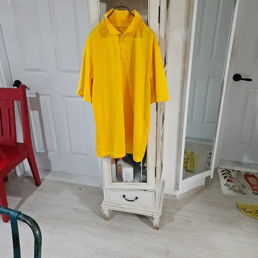 [BUNJANG] Eastboy Yellow Short Sleeve T-Shirt / 이스트보이 반팔티