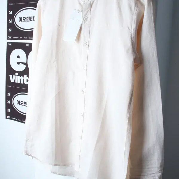 [BUNJANG] MVIO Plain Linen Shirt (Beige) / (M) 엠비오 셔츠 남방 새상품 베이지 무지 린넨 마-H35478
