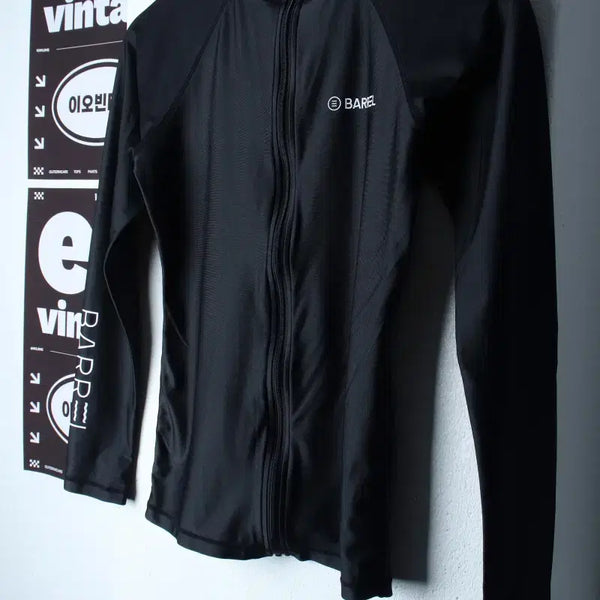 [BUNJANG] W.angle Barrel Zip-Up Windbreaker Jumper Jacket Rash Guard Black / W(M) 배럴 집업 바람막이 점퍼자켓 래쉬가드 기능성 블랙-H35483