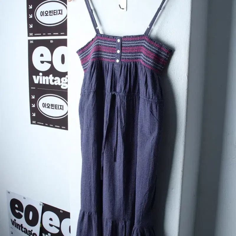 [BUNJANG] H&M Sleeveless Polka Dot Dress Navy / W(M) 에이치앤엠 드레스 원피스 민소매 도트 네이비 키치-H35486