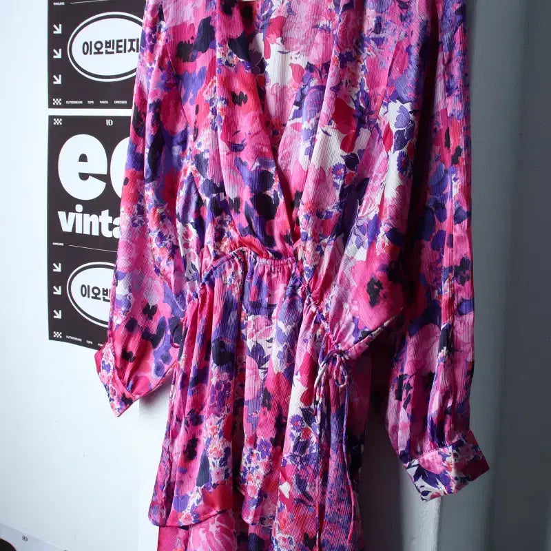 [BUNJANG] Zara Flower Print Short Dress (Pink) / W(M-L) 자라 드레스 원피스 플라워 핑크 숏 한정판-H35489