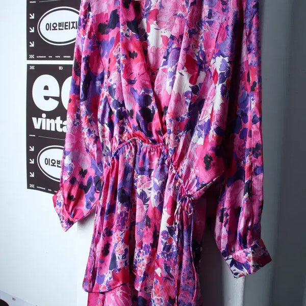 [BUNJANG] Zara Flower Print Short Dress (Pink) / W(M-L) 자라 드레스 원피스 플라워 핑크 숏 한정판-H35489