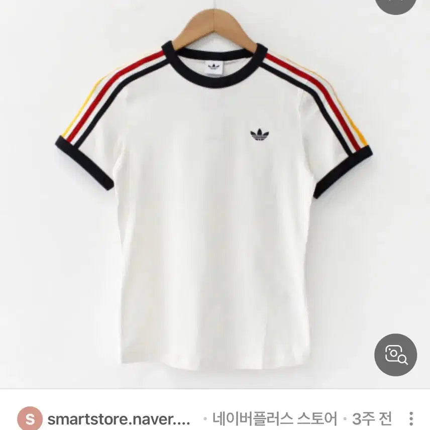 [BUNJANG] Adidas Three-Stripes Short-Sleeve T-Shirt / 아디다스삼선반팔