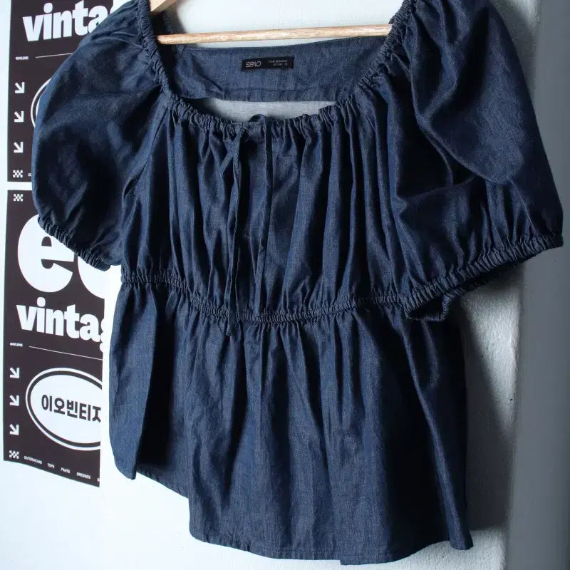 [BUNJANG] SPAO Collar T-shirt / W(M) 스파오 반팔 카라 티셔츠 셔츠 남방 블라우스 데님-H35499