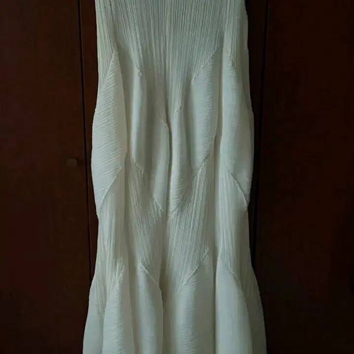 [BUNJANG] Pleated White Dress / 플리츠 화이트 원피스