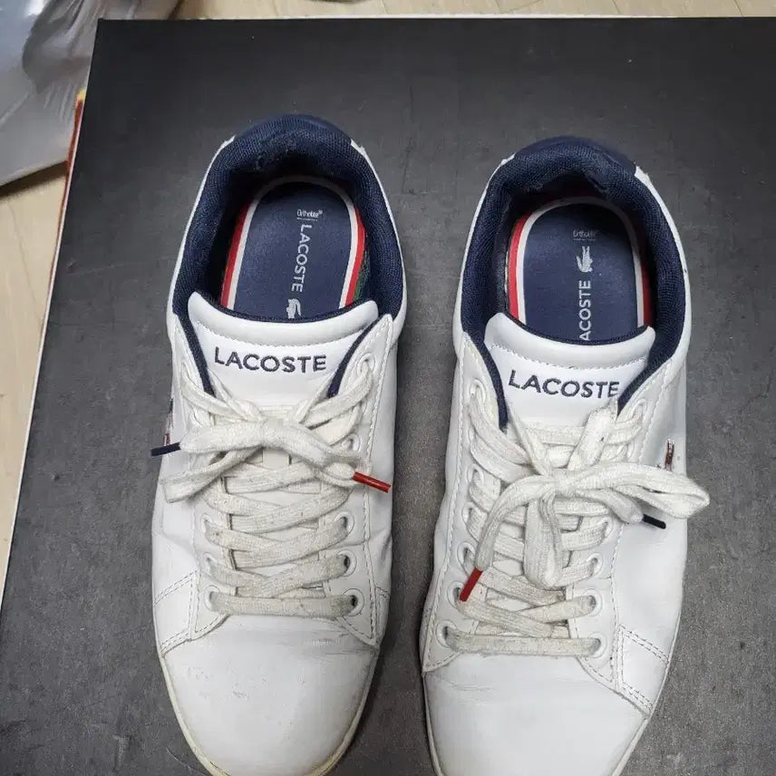 [BUNJANG] Lacoste White Sneakers Size 7UK / 라코스테 흰색 스니커즈 7UK
