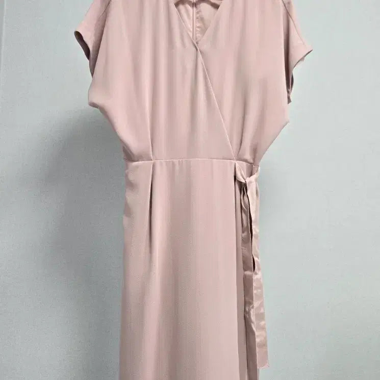[BUNJANG] Ankline Pink Wrap Midi Dress / 앤크라인  원피스 핑크