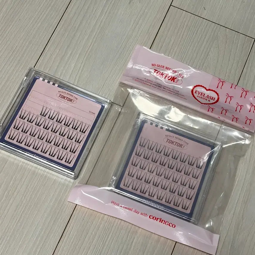 [BUNJANG] Coringco Toktokhara No-Glue Eyelashes #Muse (11mm New, 12mm Used) / 코링코 톡톡하라 노글루 속눈썹 #뮤즈