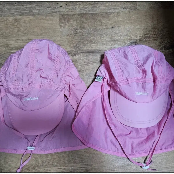 [BUNJANG] Smellyo Flap Cap Swim Hat - Pink (Set of 2) / 여아용 스몰리 플랩캡[수영모자] 핑크 2개