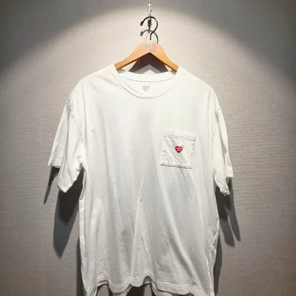 [BUNJANG] Human Made Pocket Heart Short Sleeve T-Shirt White XL / 휴먼메이드 포켓하트반팔티 화이트 XL