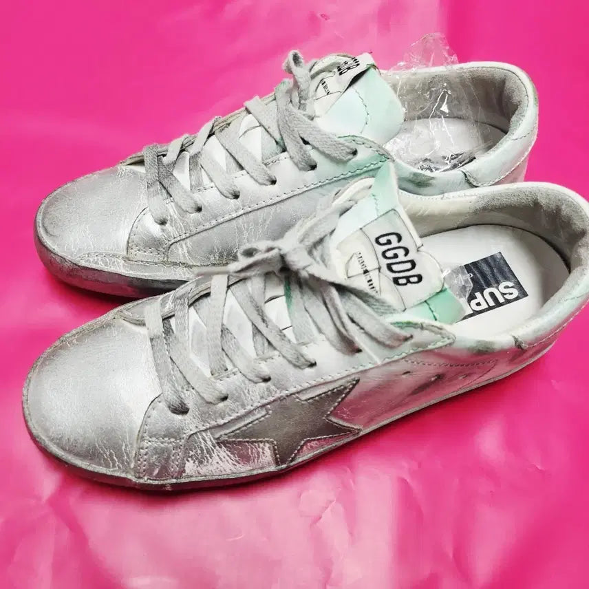 [BUNJANG] Golden Goose Superstar Silver Spotted Sneakers 38 / 골든구스 38 슈퍼스타 실버 스포티드 스니커즈 운동화 245