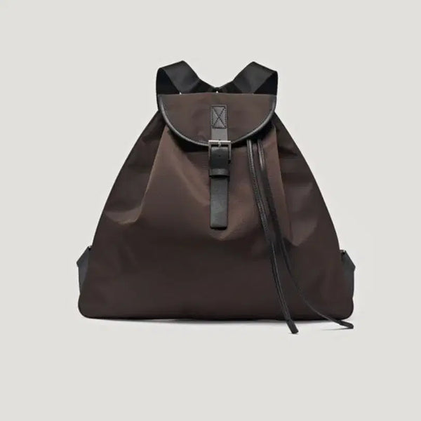[BUNJANG] Parabang Nylon Triangle Backpack Brown / 파르벵 나일론 트라이앵글 백팩 브라운