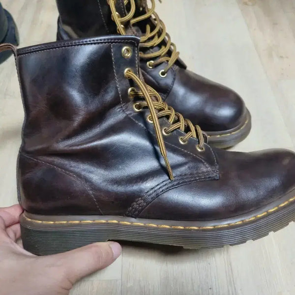 [BUNJANG] Dr. Martens 1460 Brown Leather Boots Size 270 / 닥터마틴 1460 브라운 부츠 워커 270 케어 완료 에이징