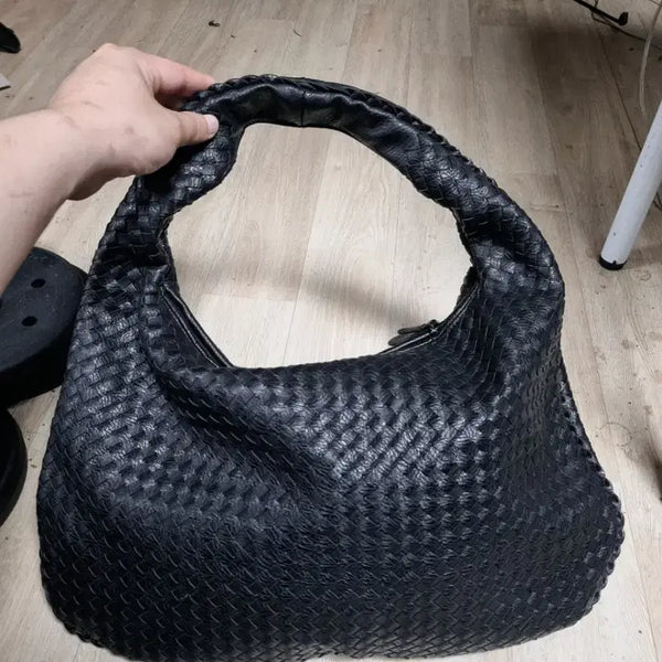 [BUNJANG] Bottega-Inspired Woven Leather Shoulder Bag Tote Bag / 보ㅌㅔ가 위빙 느낌 숄더백 핸드백 가죽가방 남자가방 토트백