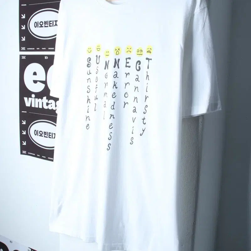[BUNJANG] Sunnect Graphic T-Shirt White Old School (L-XL) / (L-XL) 써넥트 반팔 티셔츠 그래픽 화이트 올드스쿨-H35429