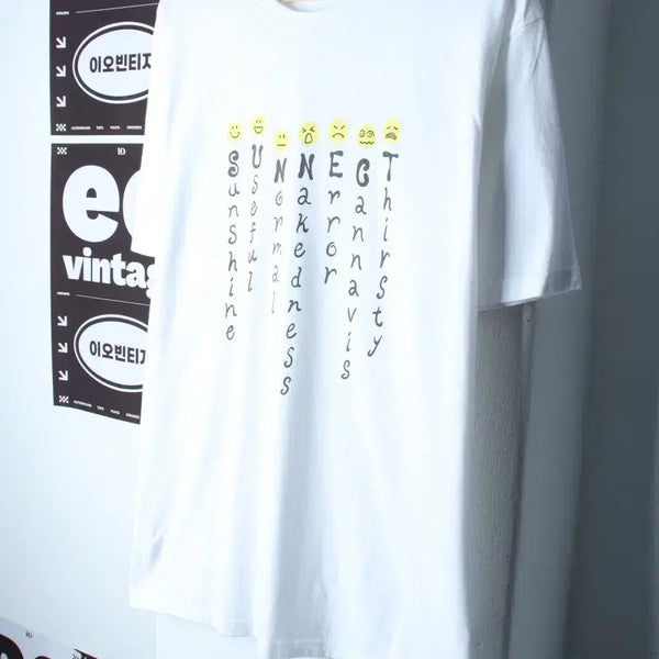 [BUNJANG] Sunnect Graphic T-Shirt White Old School (L-XL) / (L-XL) 써넥트 반팔 티셔츠 그래픽 화이트 올드스쿨-H35429